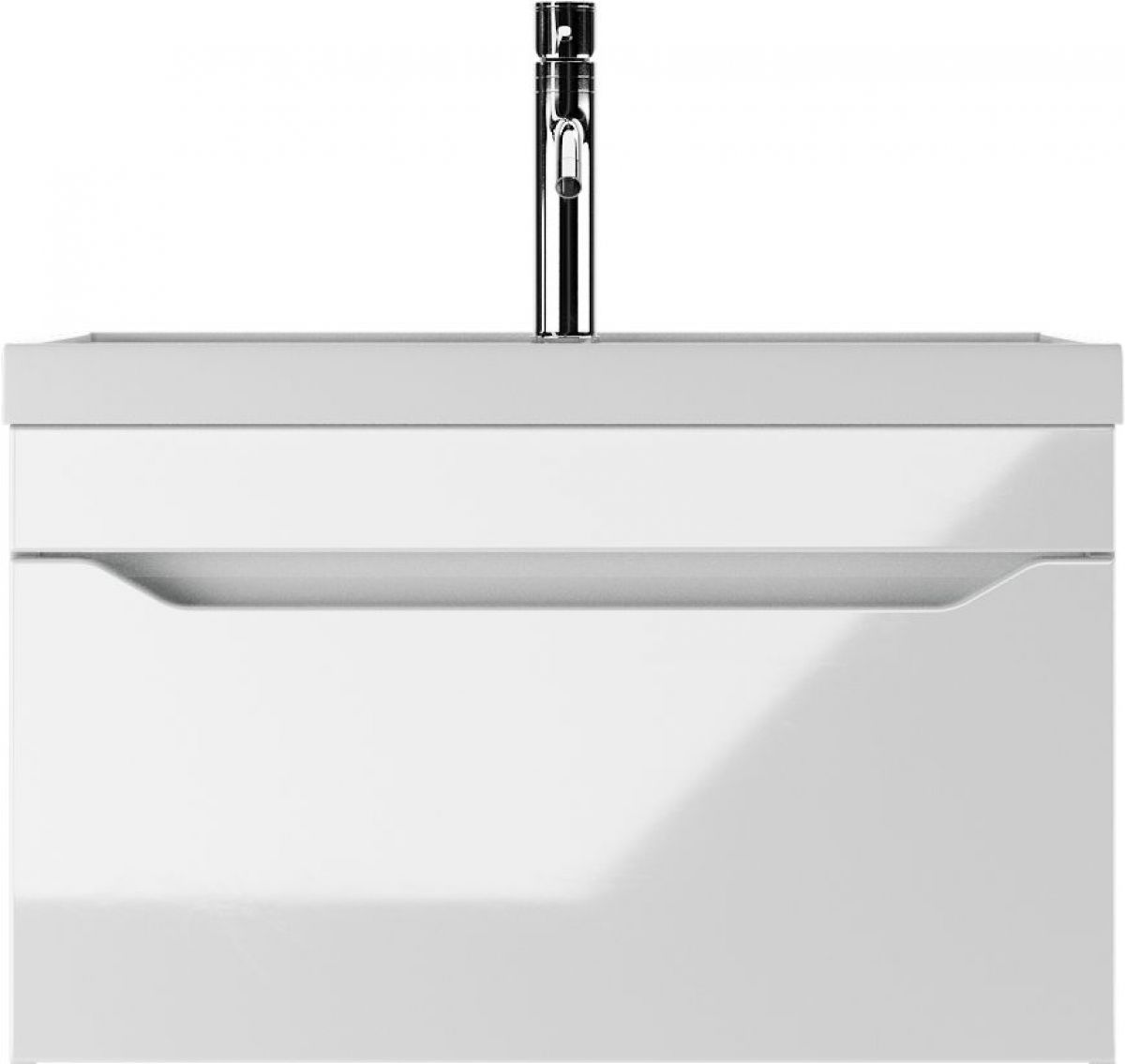 Тумба подвесная под умывальник "UNIT 80" Ева с одним ящиком В1 Айсберг (DA5903T) | фото 3