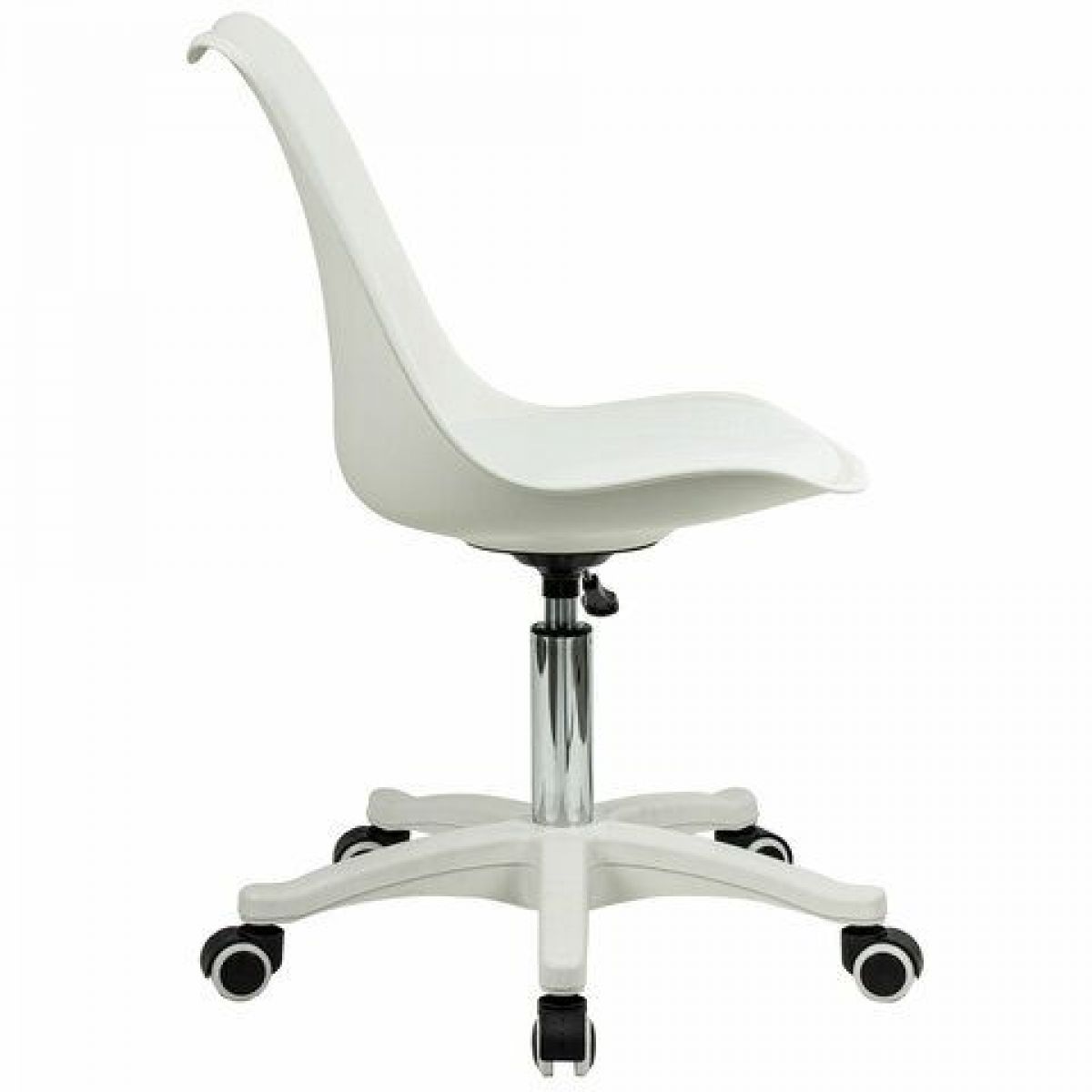 Кресло стул BRABIX "Eames MG-310 PL", пластик белый, экокожа белая, 532926 | фото 3