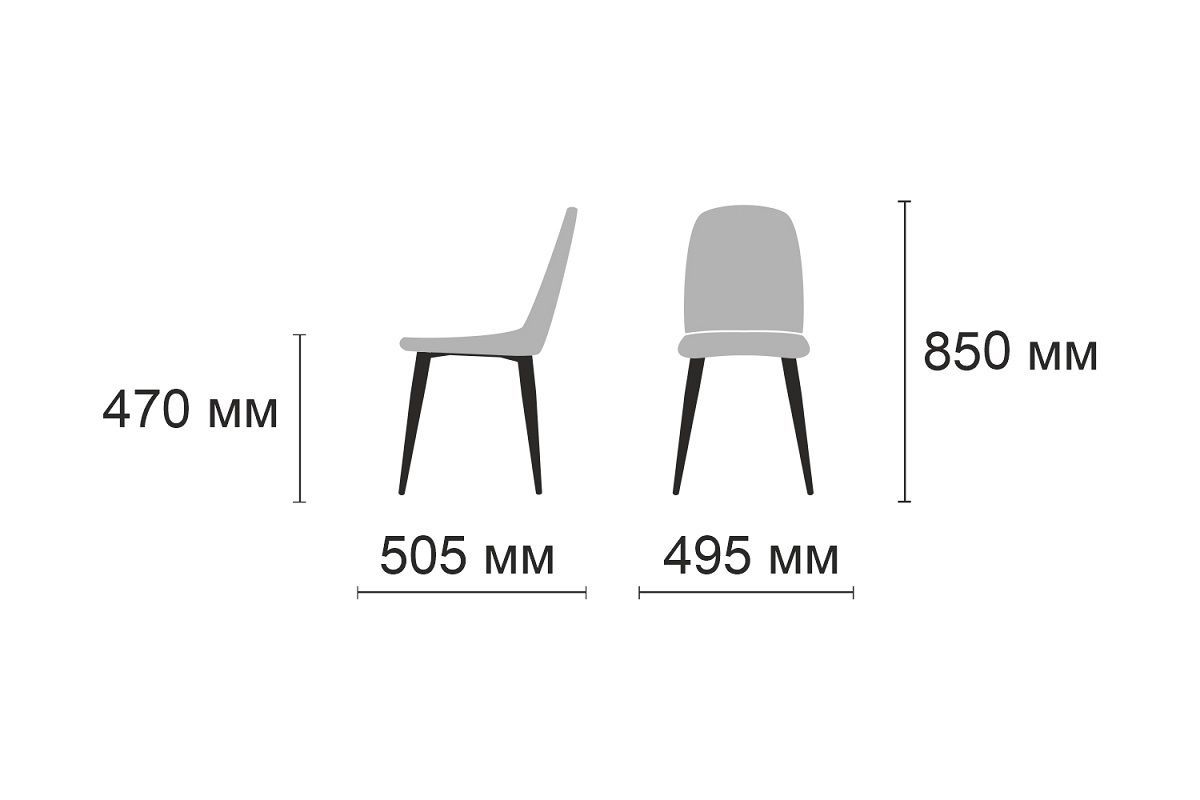 Стул Энзо Ultra Grey (серый/черный) 4 шт. | фото 2