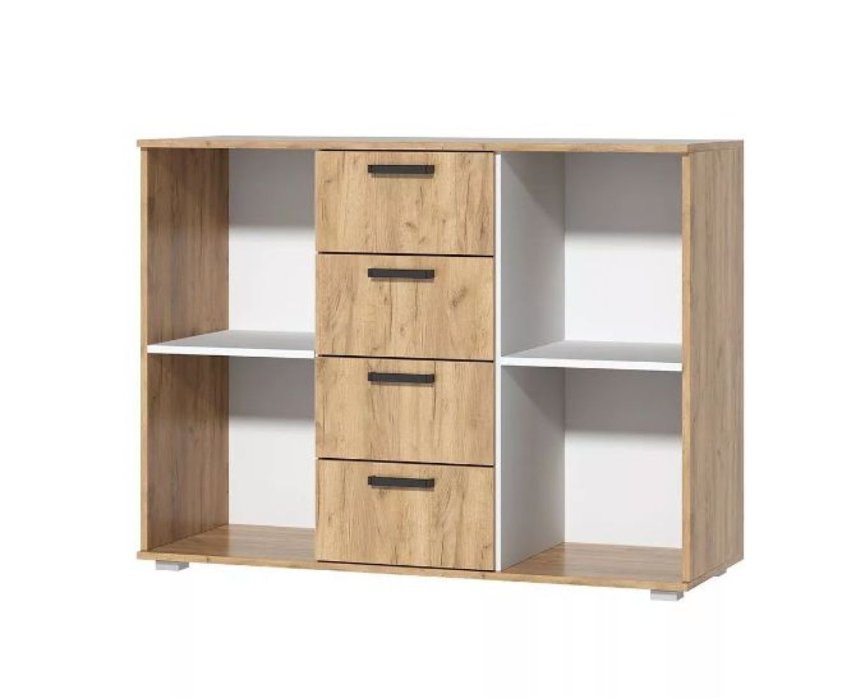 Комод №10 ЛДСП (Дуб Крафт Золотой/Белый) | фото 2