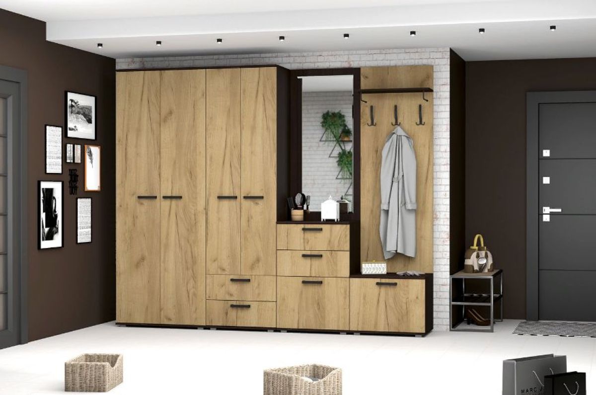 Прихожая Сафари Модуль Ш-1 Шкаф (Венге/Дуб Крафт Золотой) | фото 3