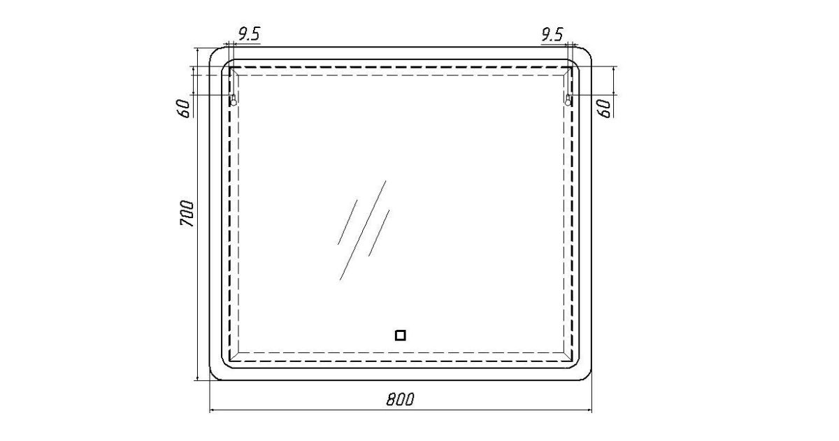 Зеркало Dream 80 alum с подсветкой Sansa (SD1022Z) | фото 7