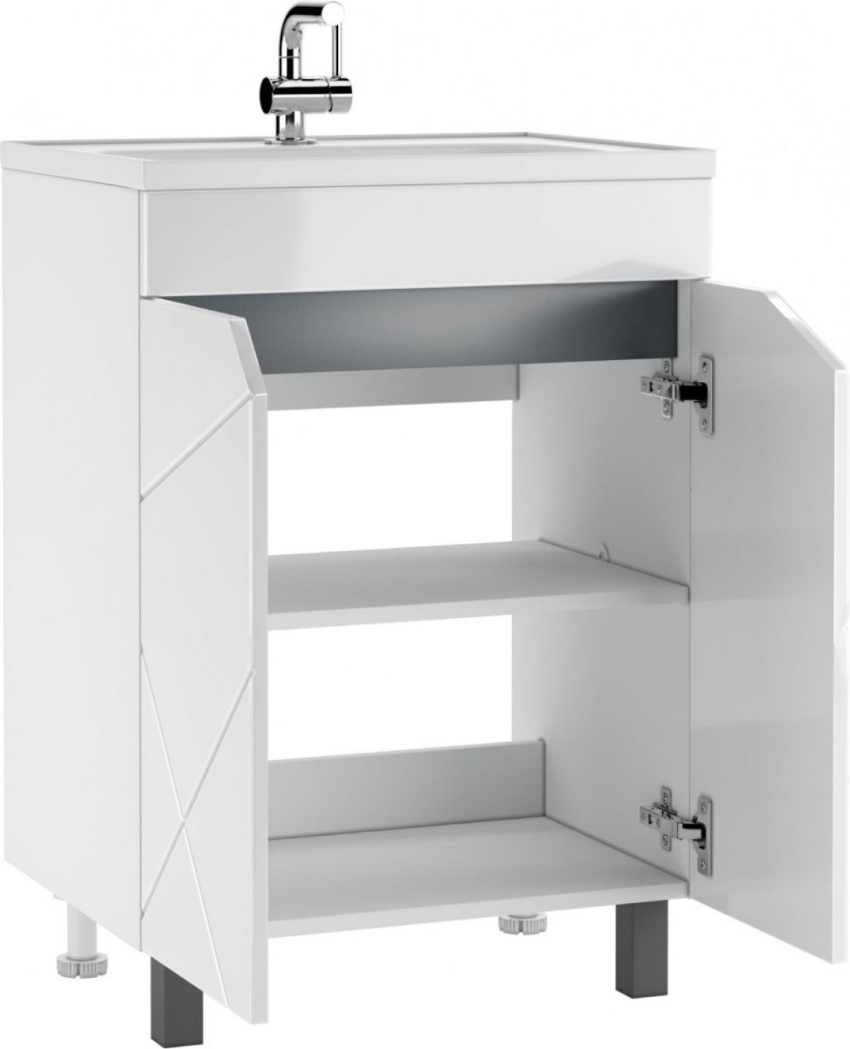 Тумба под умывальник "UNIT 60" Vector без ящика Домино (DV6603T) | фото 3