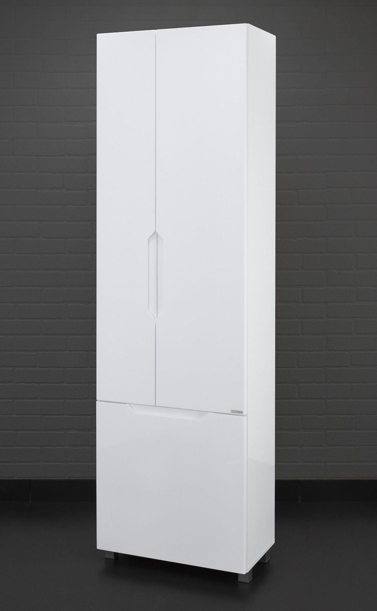 Пенал напольный Optima 60 без ящика с корзиной для белья глянец Домино (DO1908P) | фото 4