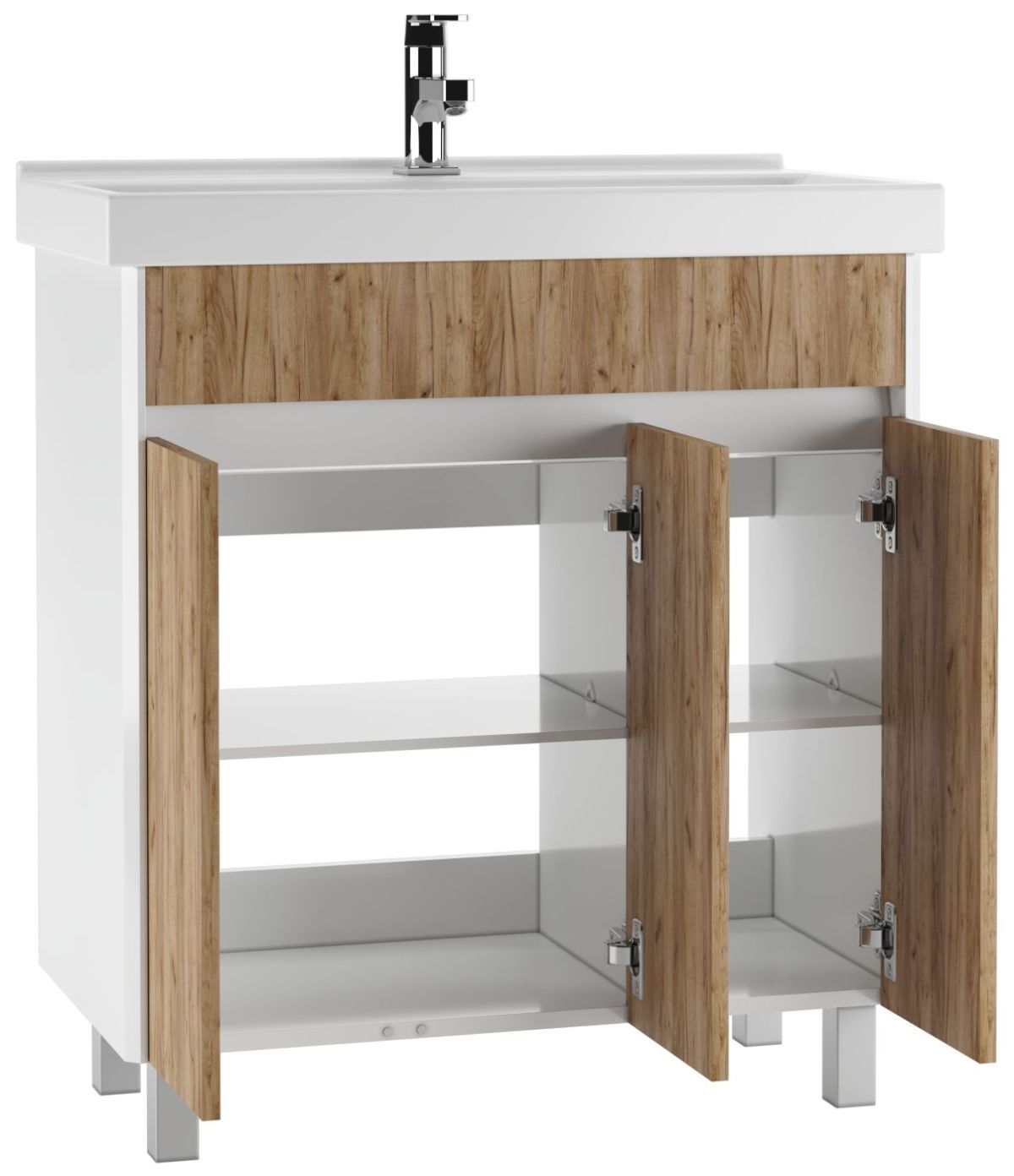 Тумба под умывальник "Fest 80" Uno Дуб ВОТАН без ящика Домино (DU1507T) | фото 2