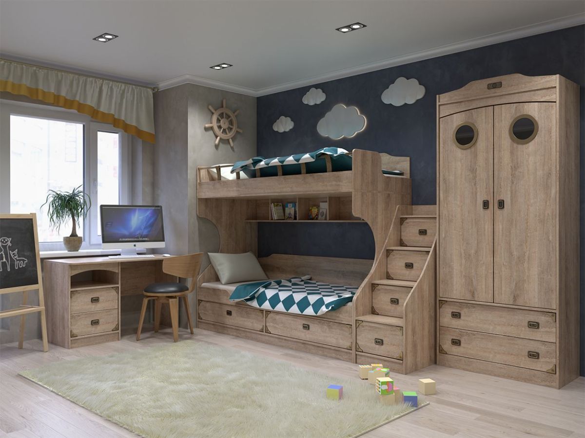 Шкаф 2х ст комб-й Нкм Мираж-1 Сек. №13 + Иллюминатор | фото 3