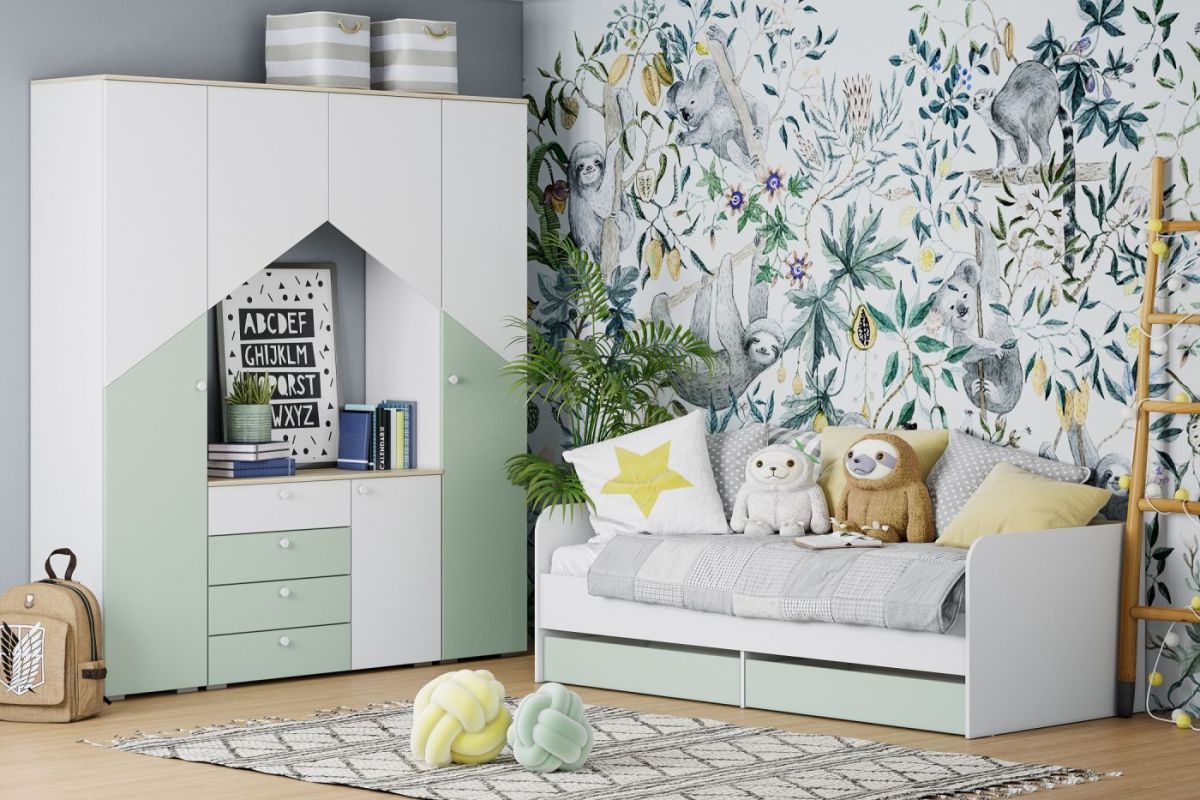 Шкаф комбинированный НМ 041.45 "Банни" (Макарун) | фото 3