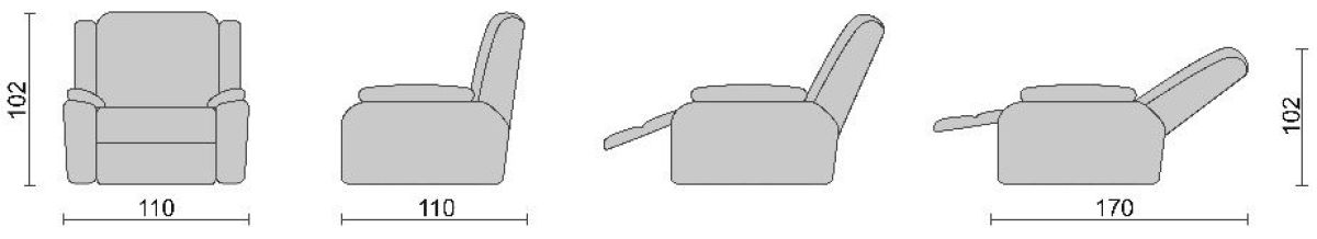 Кресло-трансформер Recliner (Реклайнер) 2 кат. ткани | фото 4