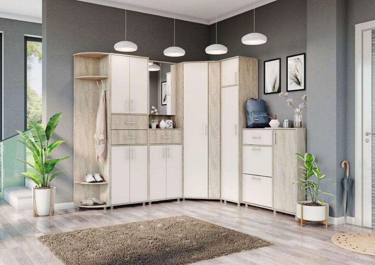 ГРАФ Пенал 1-ств. с антресолью ПРАВЫЙ (перламутр) | фото 2