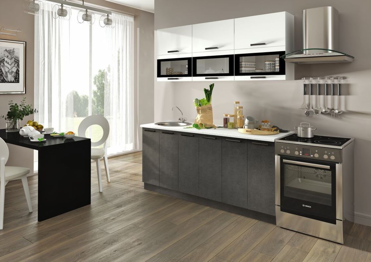 Кухонный гарнитур Фиджи (модульный) ГРАФИТ | фото 15