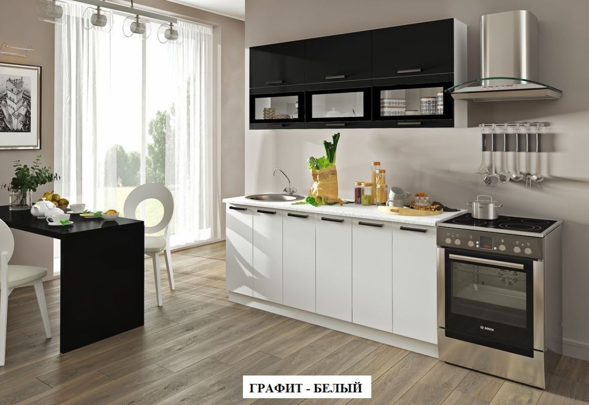 Кухонный гарнитур Фиджи (модульный) ГРАФИТ | фото 4