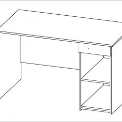 Стол КАСТОР письменный с одной тумбой и одним ящиком, цвет Дуб Венге | фото 3