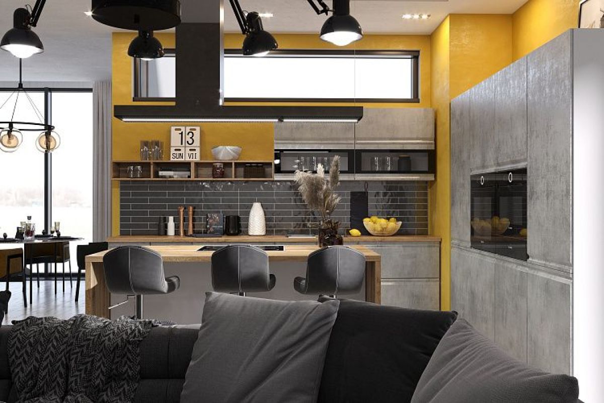 Кухонный гарнитур Бронкс (модульный) Бетон | фото 2