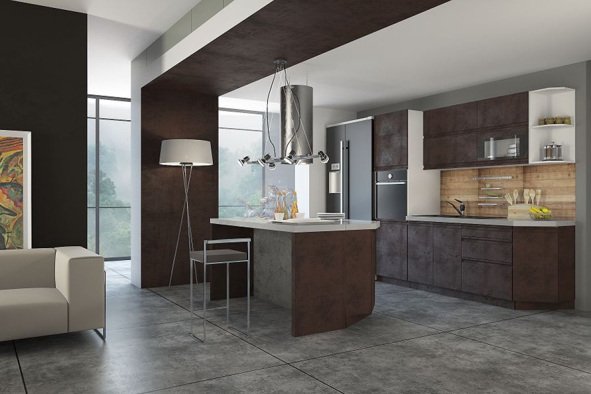 Кухонный гарнитур Бронкс (модульный) Бетон | фото 6