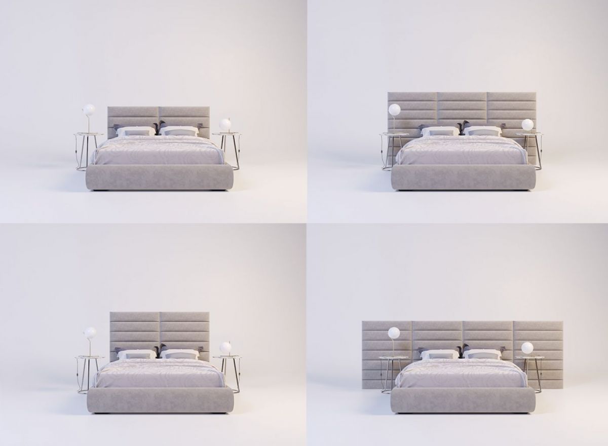 Мягкие панели ПОЛОСЫ ПРЯМЫЕ 15*90 (4 шт.) для спальни | фото 3