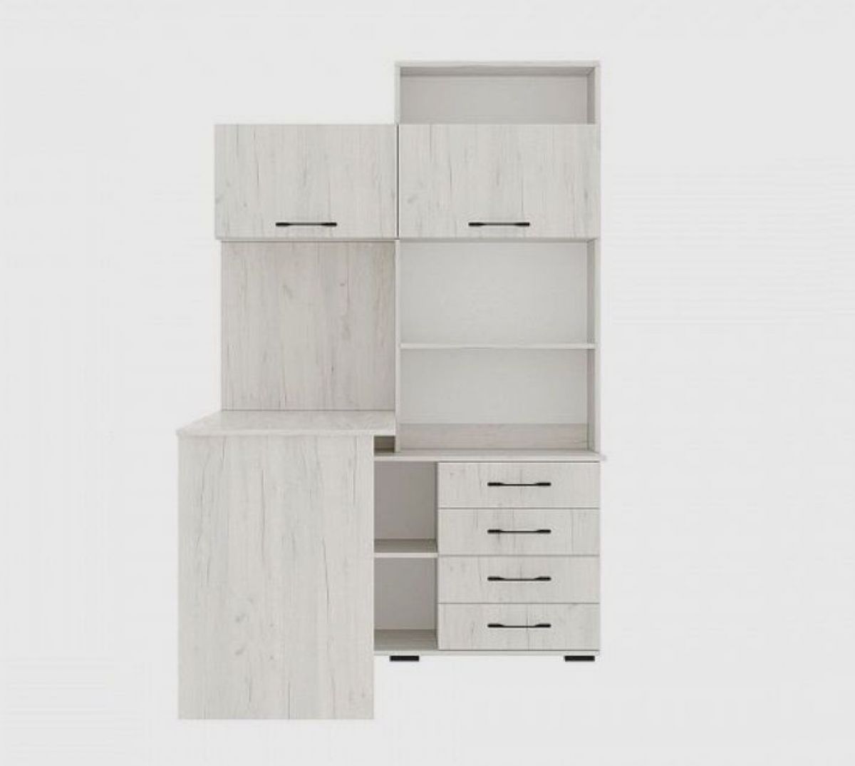 Стол компьютерный "ПКС-11" ЛЕВЫЙ (дуб крафт белый) | фото 3