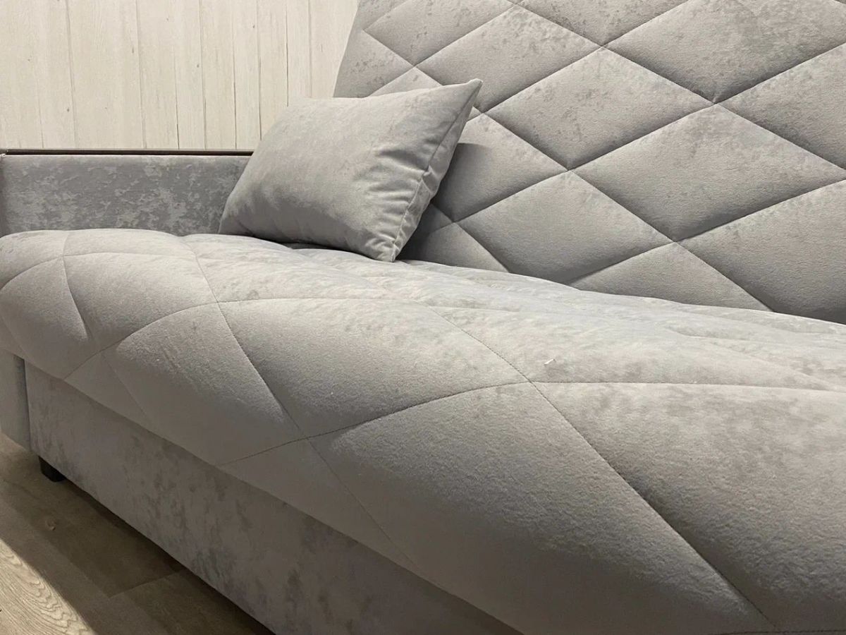 Диван Престиж-15 (НПБ+МДФ) велюр Sensey silver | фото 7