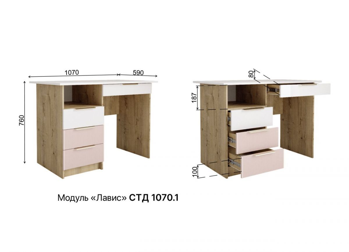 ЛАВИС Детская (модульная) белый/лазурь софт/ручка черная | фото 13