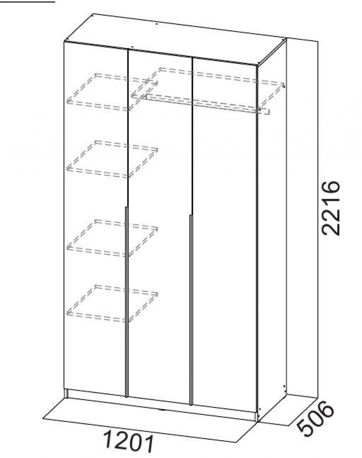 Шкаф ШК-5 (1200) Меланж | фото 4