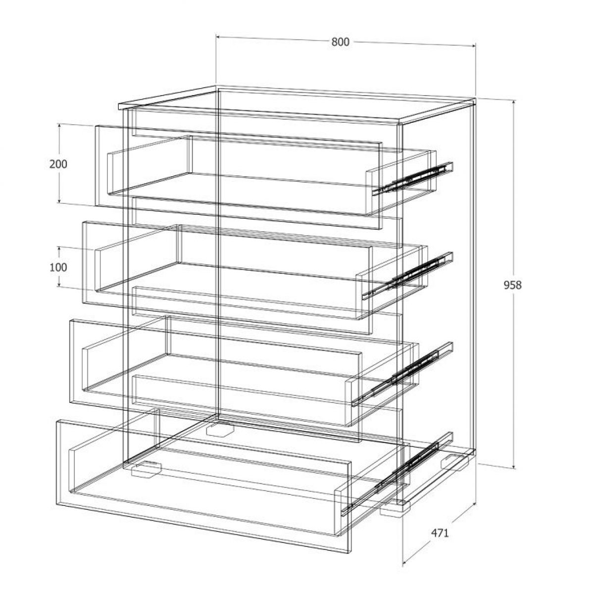Спальный гарнитур Лиана (Дуб Крафт Белый/Графит) | фото 8