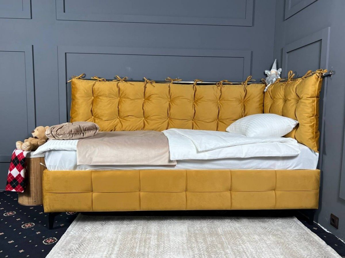 СВЕТЛАНА 3 Кровать угловая (Горчичный) | фото 3