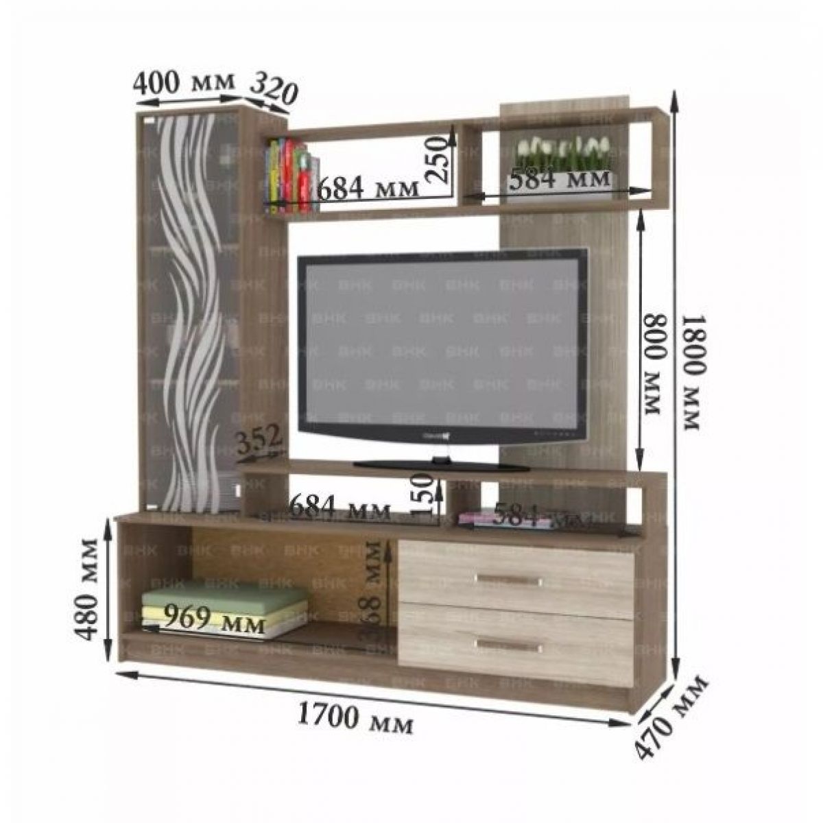 ДАРЬЯ Гостиная (Крафт серый/Крафт белый) | фото 8