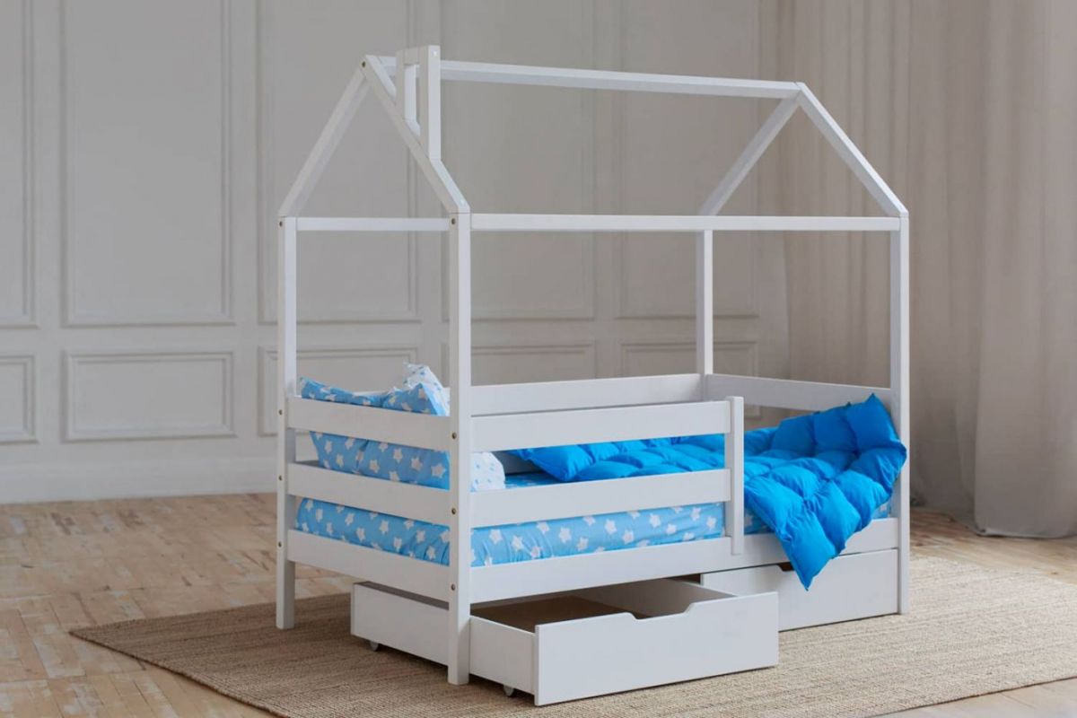 Кровать-домик 80*190 Белый | фото 4