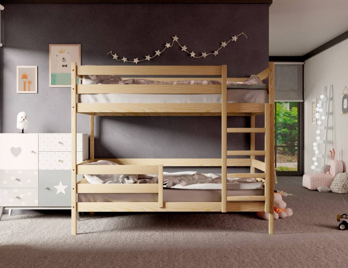 Кровать двухъярусная без крыши 80*190 без покраски | фото 3