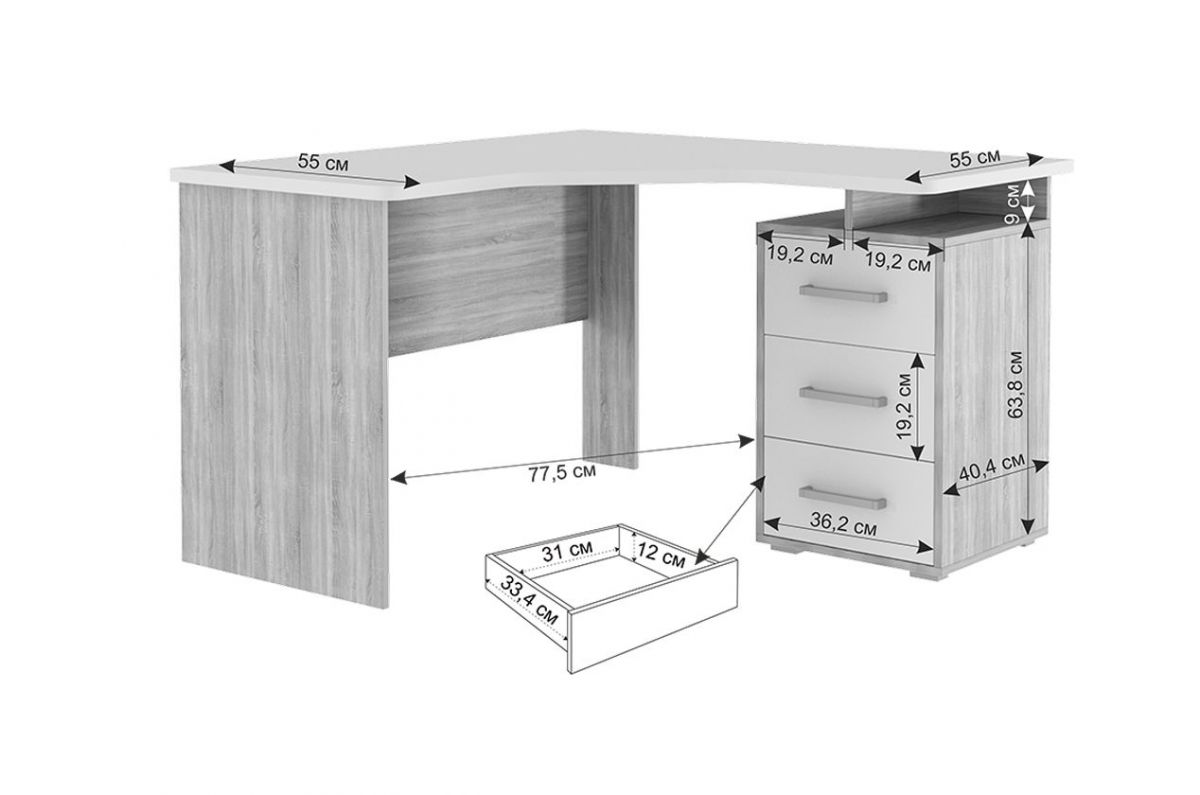 ЛАЙТ 2 Стол компьютерный угловой (1200) | фото 2