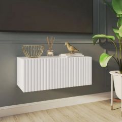 Тумба подвесная под ТВ LINES MTV1-MA 750 Белый глянец (Белый-M 10.1.1) | фото 9