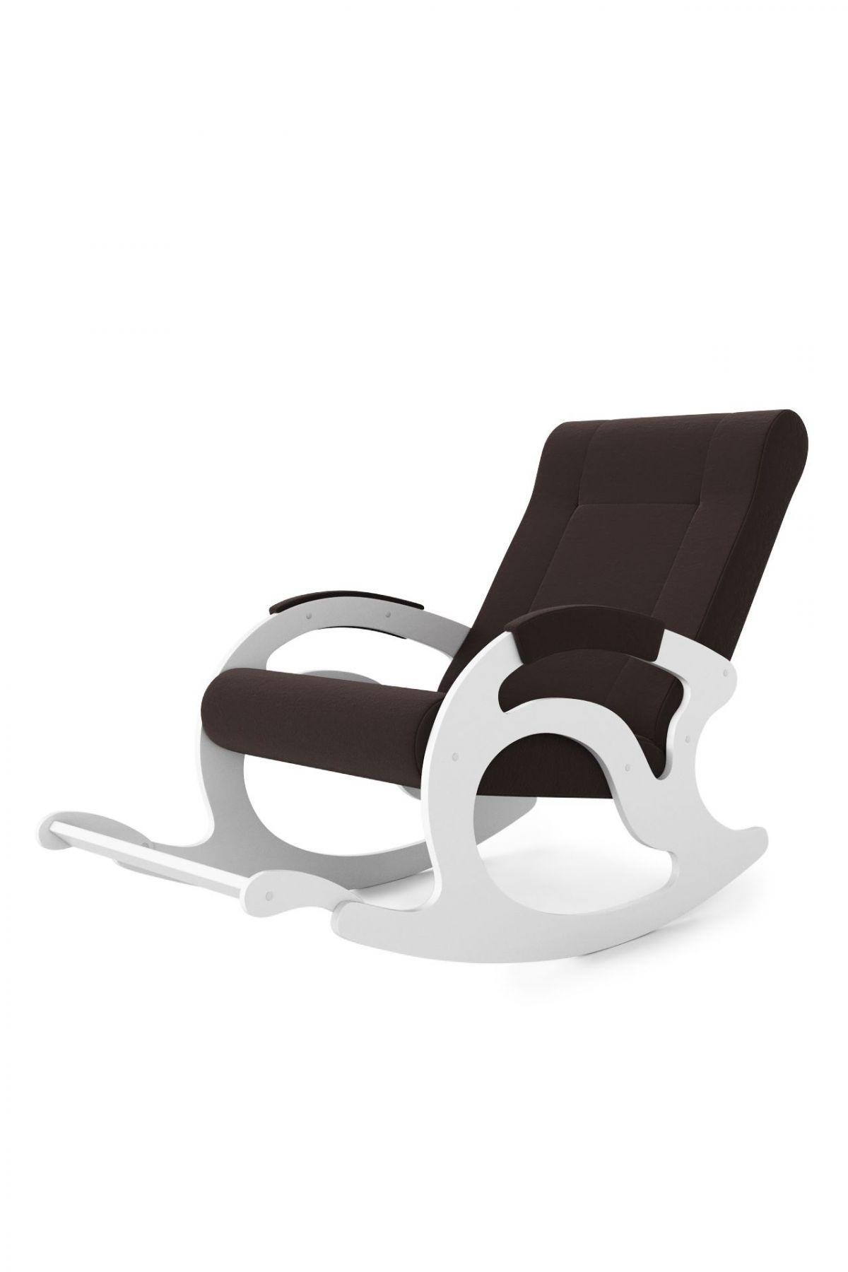 Кресло-качалка Тироль 12-Т-Ш (ткань/белые) ШОКОЛАД | фото 2