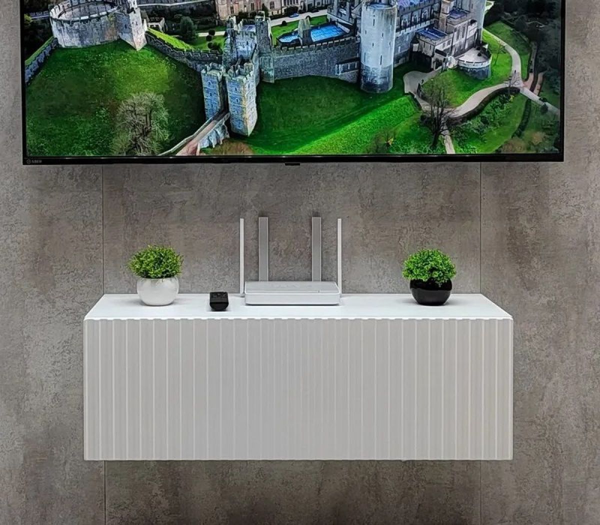 Тумба подвесная под ТВ LINES MTV3-MA 900 Белый глянец (Белый-M 10.1.1) | фото 6