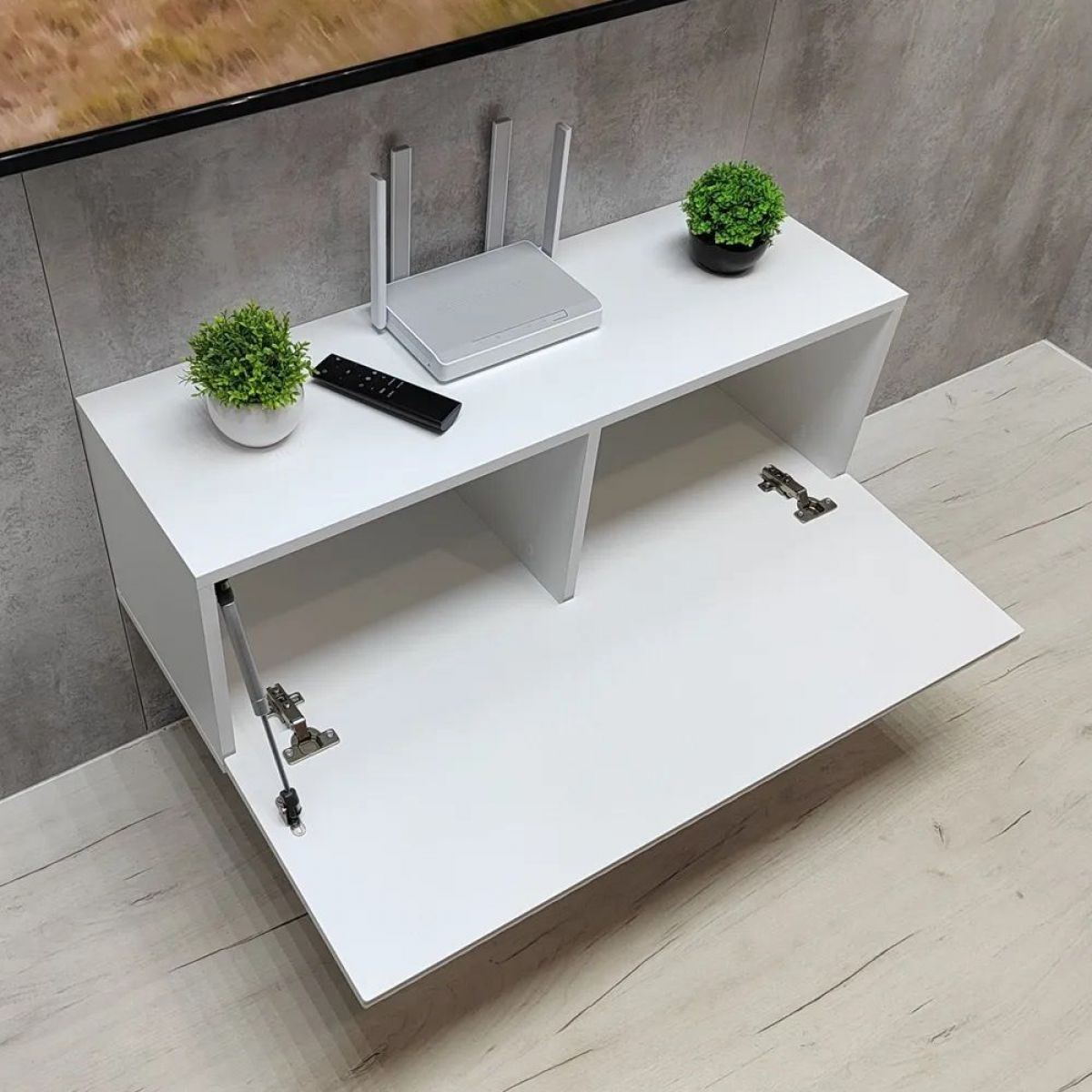 Тумба подвесная под ТВ LINES MTV3-MA 900 Белый глянец (Белый-M 10.1.1) | фото 8