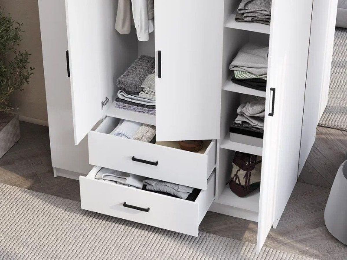 Шкаф 4-х створчатый Титан (белый) | фото 3