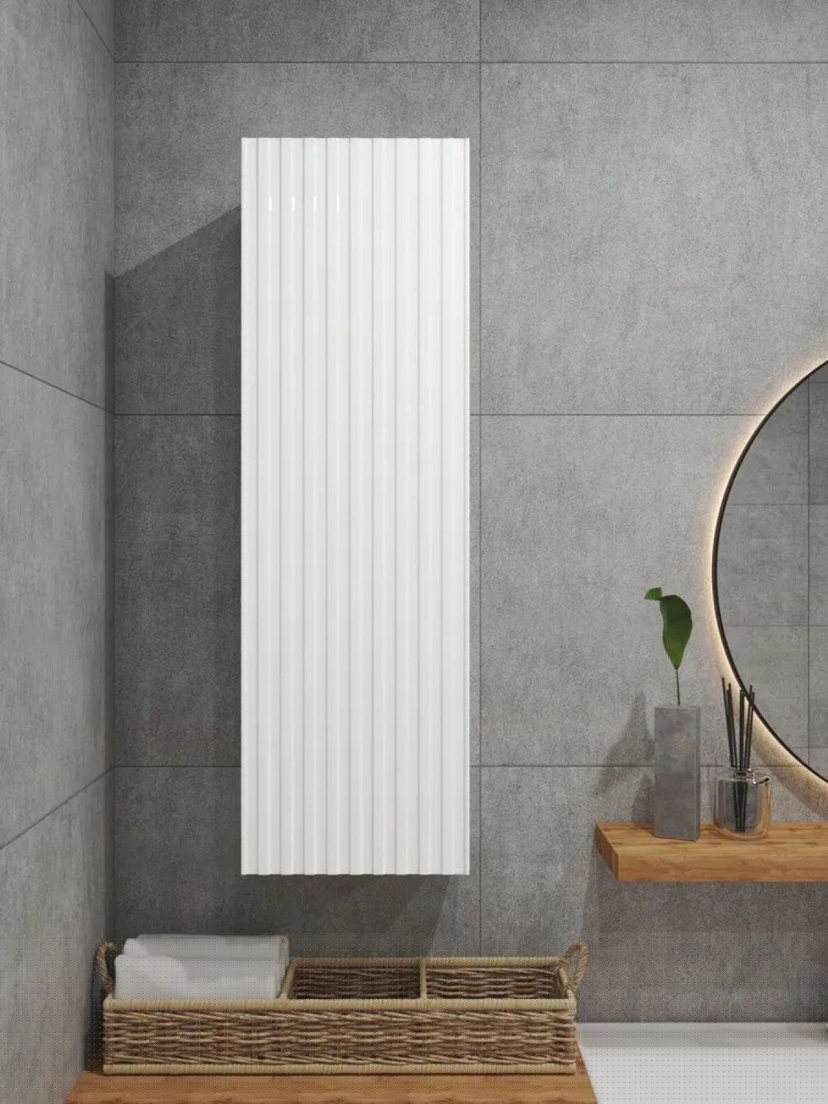 Шкаф навесной для ванной MH5-MA 300х960 (Белый-М 10.1.1) Белый глянец | фото 2