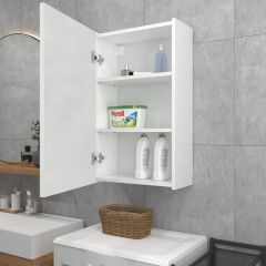 Шкаф навесной для ванной MH8-MA 600х750 (Белый-М 10.1.1) Белый глянец | фото 3