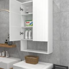 Шкаф навесной для ванной MH22-MA 600х960 (Белый-М 10.1.1) Белый глянец | фото 3