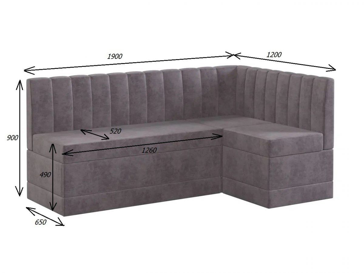 ТОМЕНТО Кухонный уголок со спальным местом (велюр 1 кат) | фото 2