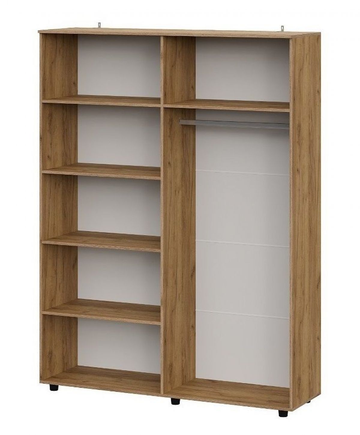 БАЙКАЛ Шкаф четырехстворчатый (Графит/Дуб золотой) | фото 2