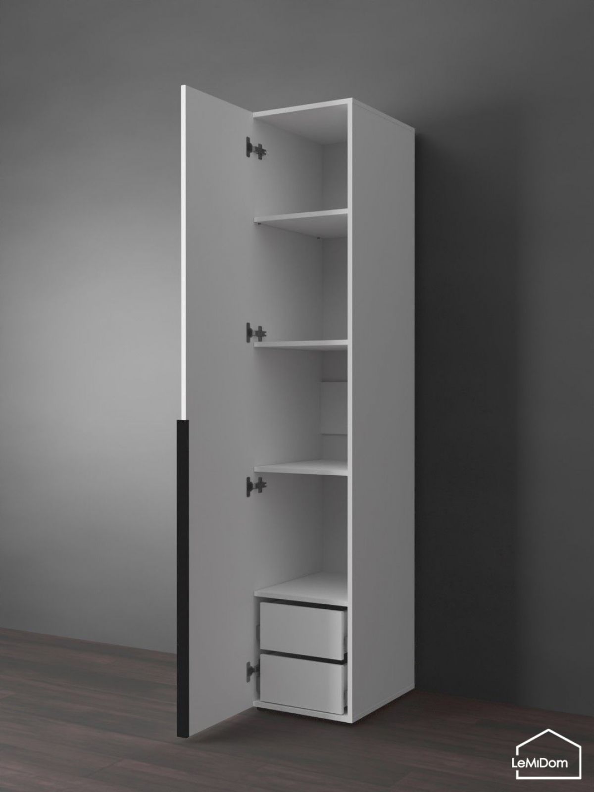 Шкаф Linnea MHR-1-4 2050х400х510 (Белый-М 11.1.1) | фото 5