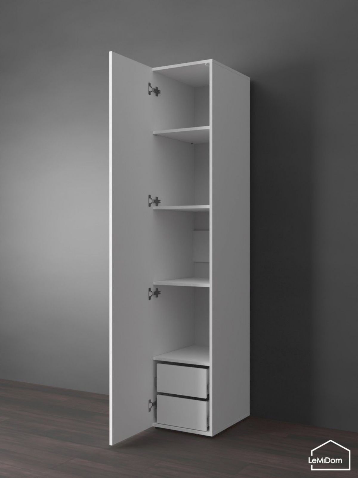 Шкаф Linnea MHR-1PO-4 2050х400х510 (Белый-М 11.1.1) | фото 5