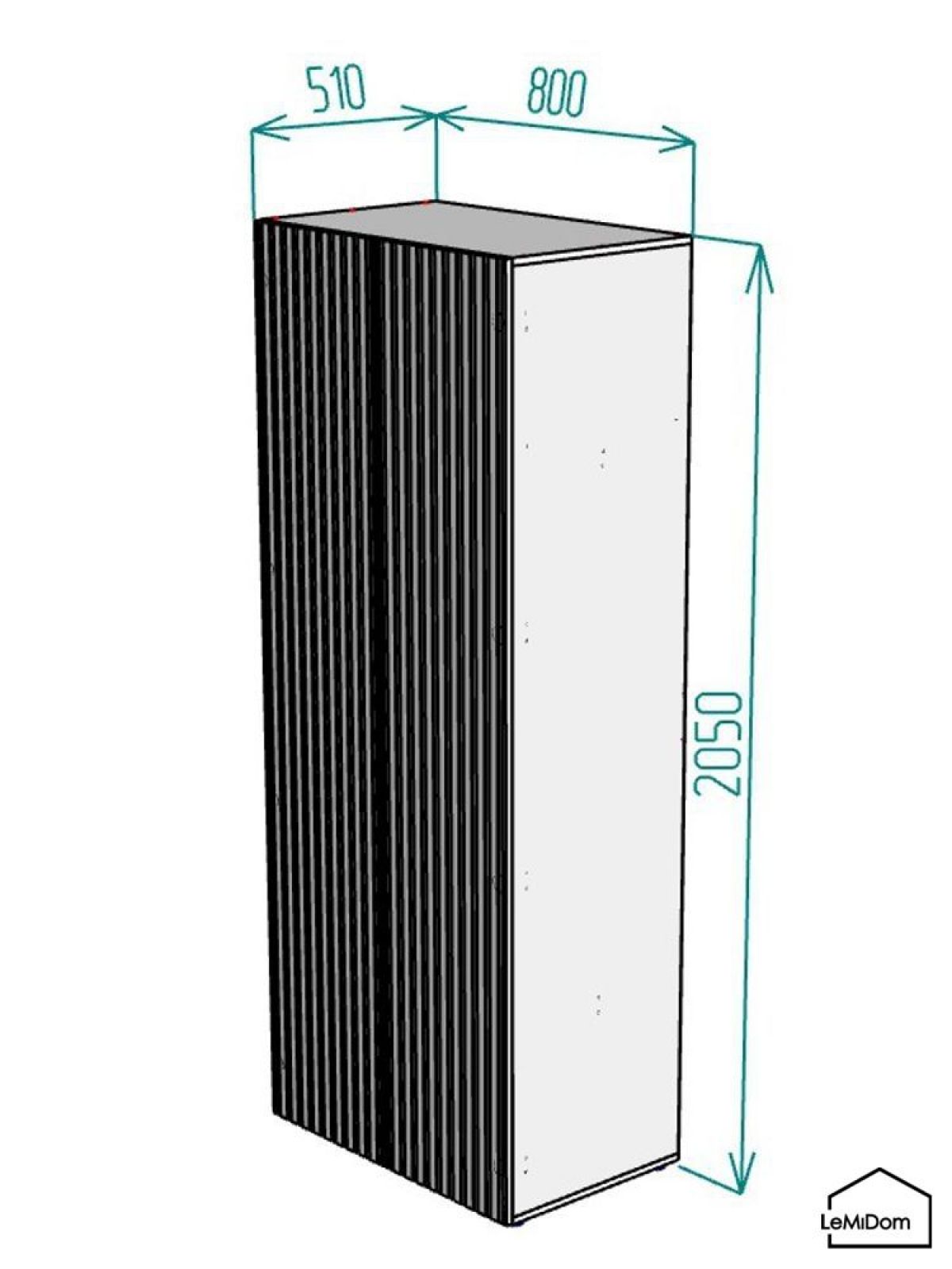 Шкаф Linnea MHR-2PO 2050х800х510 (Белый-М 11.1.2) | фото 2