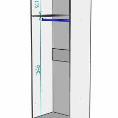 Шкаф Linnea MHR-2 2050х800х510 (Графит-М 11.1.25) | фото 3