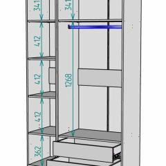 Шкаф Linnea MHR-3-2 2050х1200х510 (Графит-М 11.1.25) | фото 3