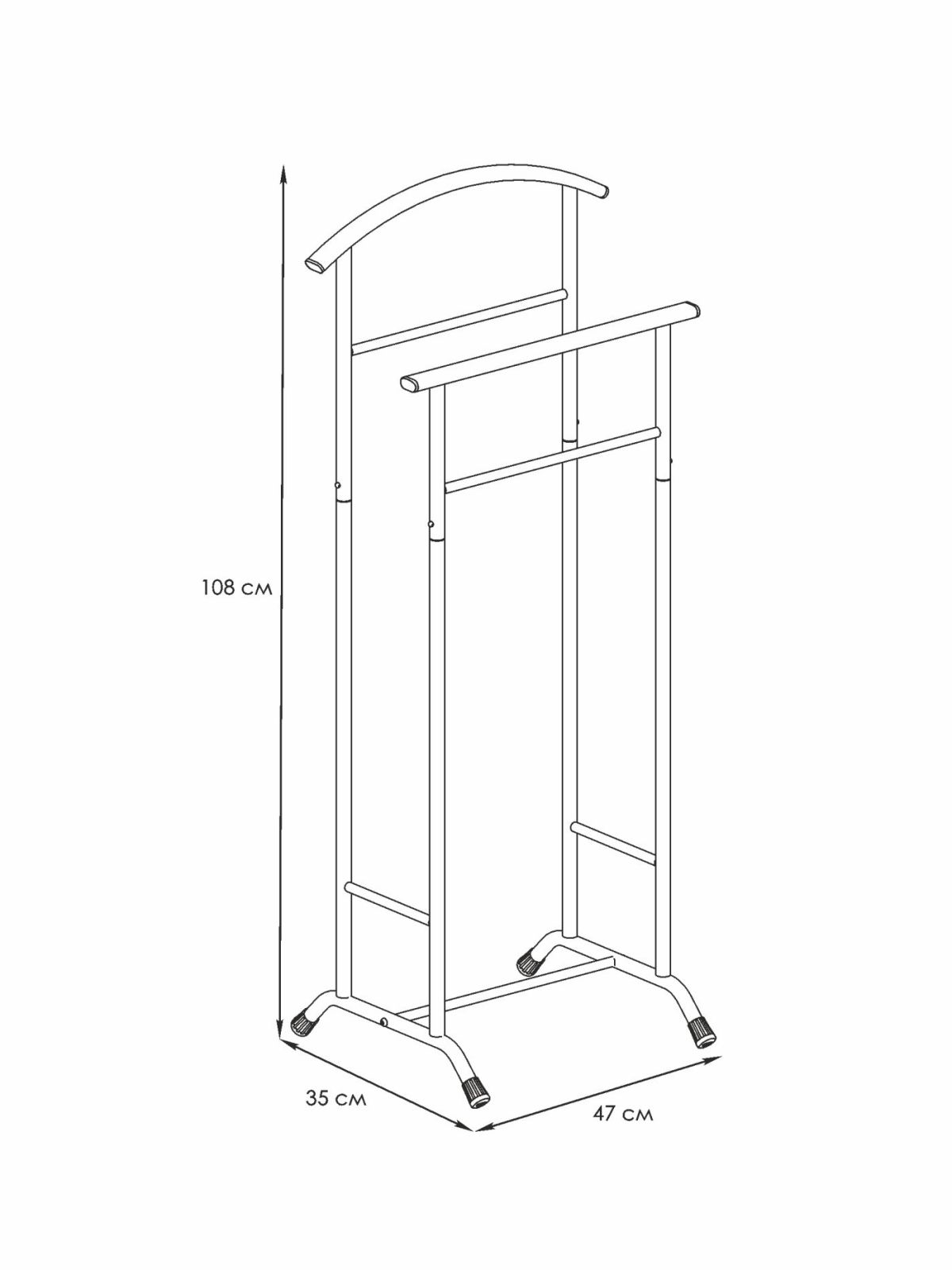 ВНП 300 Ч Вешалка костюмная  "Стиль-3" Черный | фото 2