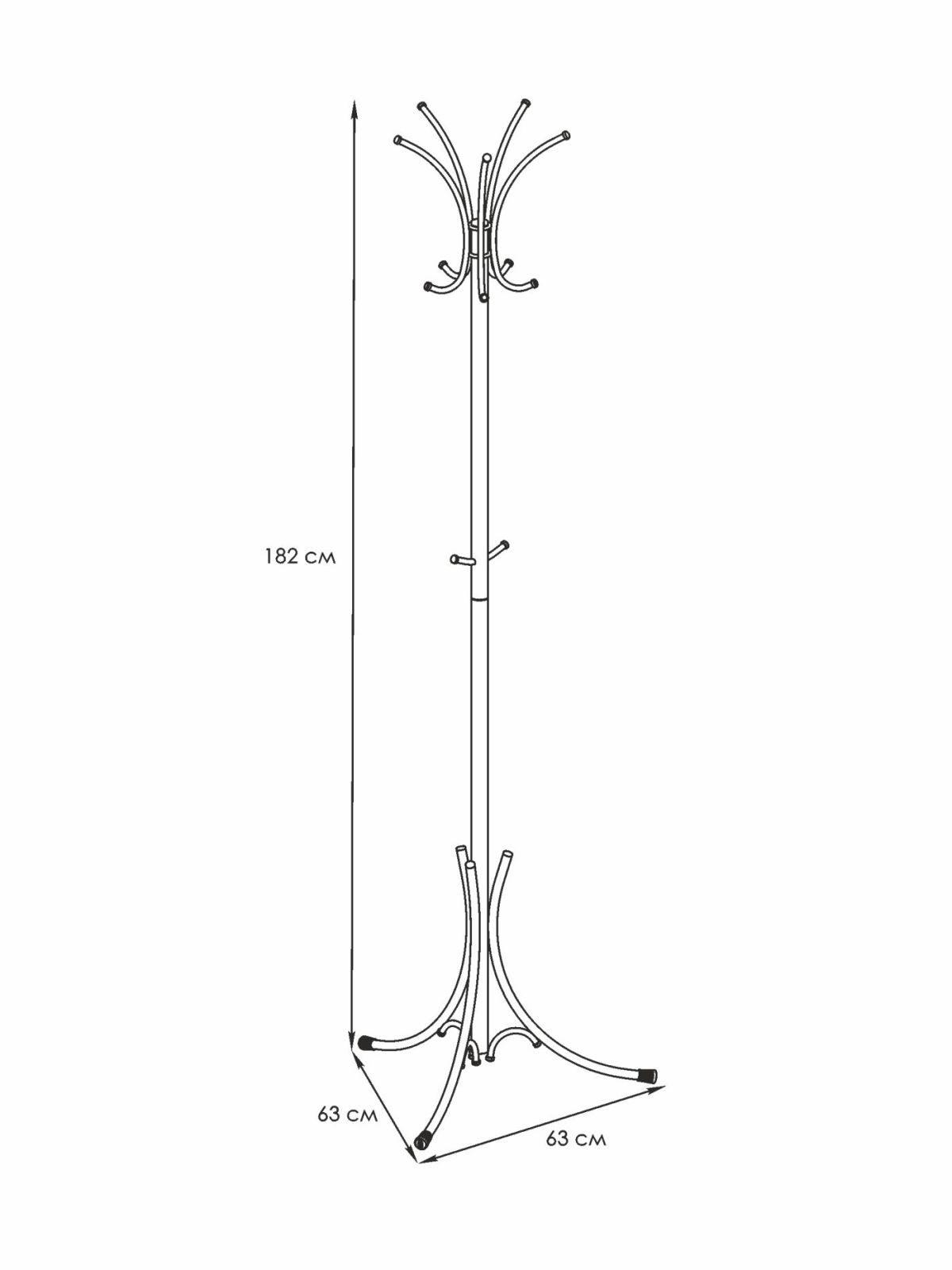 ВНП 17 Ч Вешалка-стойка №3 "Корона" Черный | фото 2