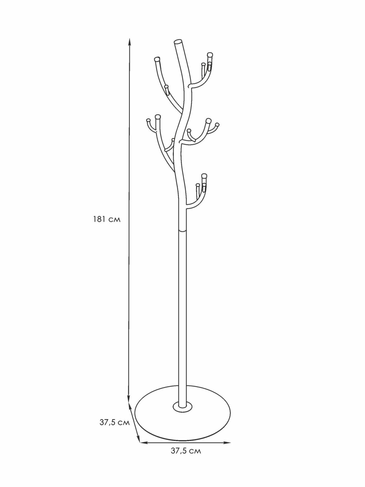 ВНП 211 Б Вешалка напольная "Дерево" Белый | фото 2